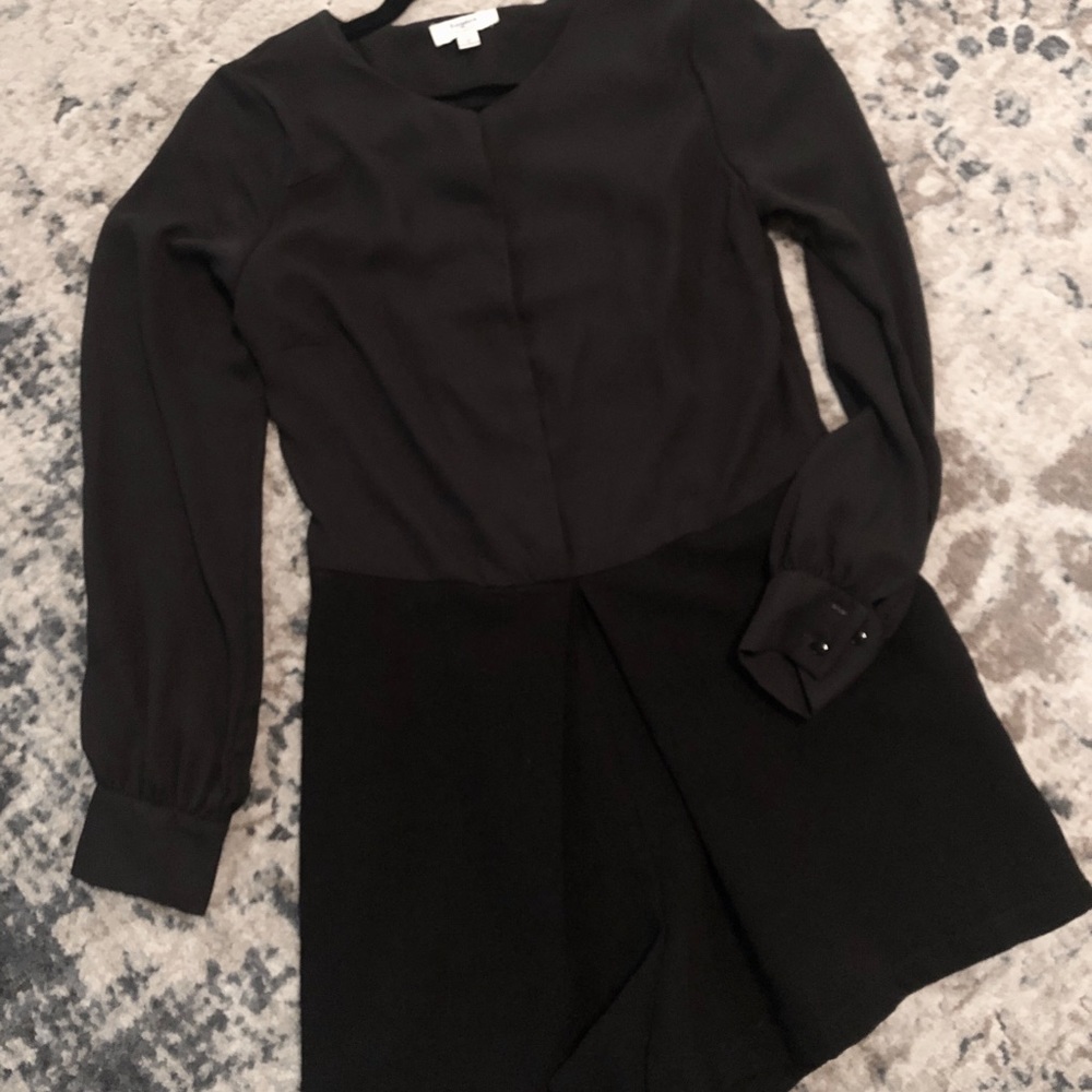 Black long sleeve romper